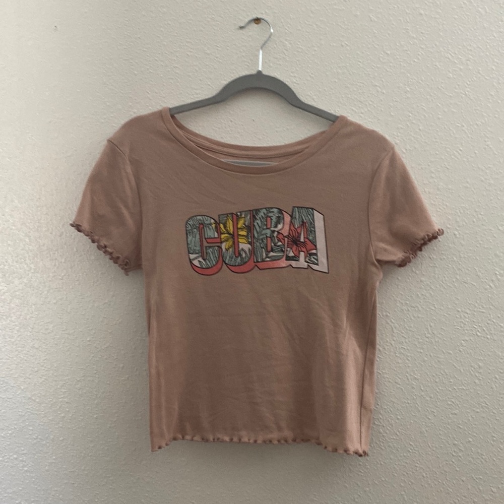 Cropped Light Pink Cuba Shirt barely Used
